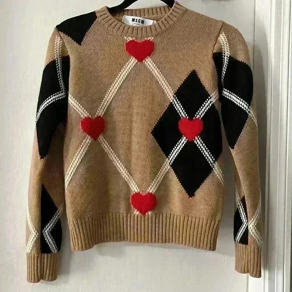 M S G M hearts and diamonds pattern sweater - Picture 4 of 16